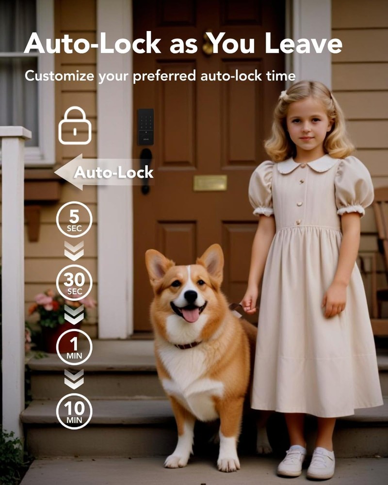 Devo G4 Smart Lock Keyless Entry Bluetooth APP Keypad IC Card Deadbolt