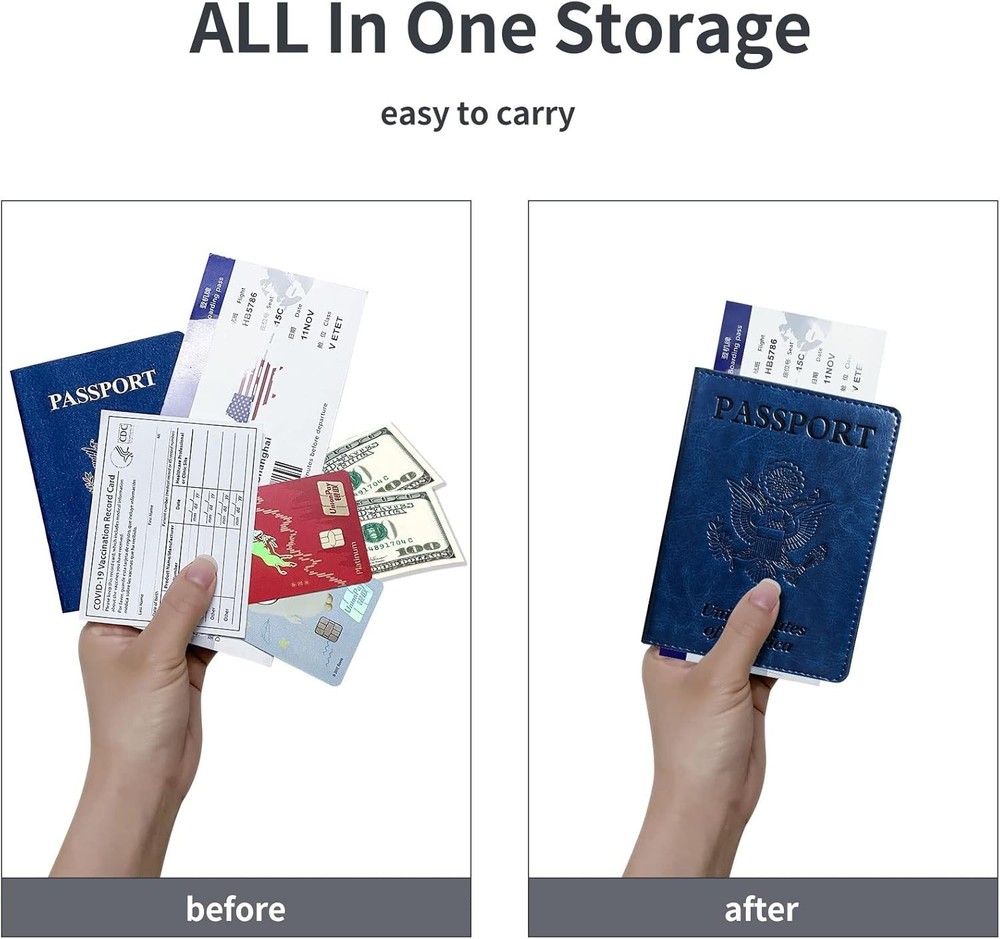 Funda para pasaporte con bloqueo RFID