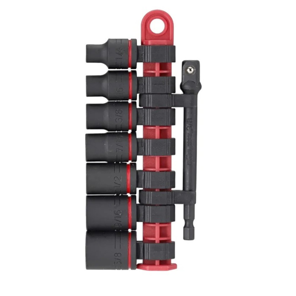 Wiha Tools 72093 SAE Impact Socket Set, 3/8" Drive, 8 Pc.