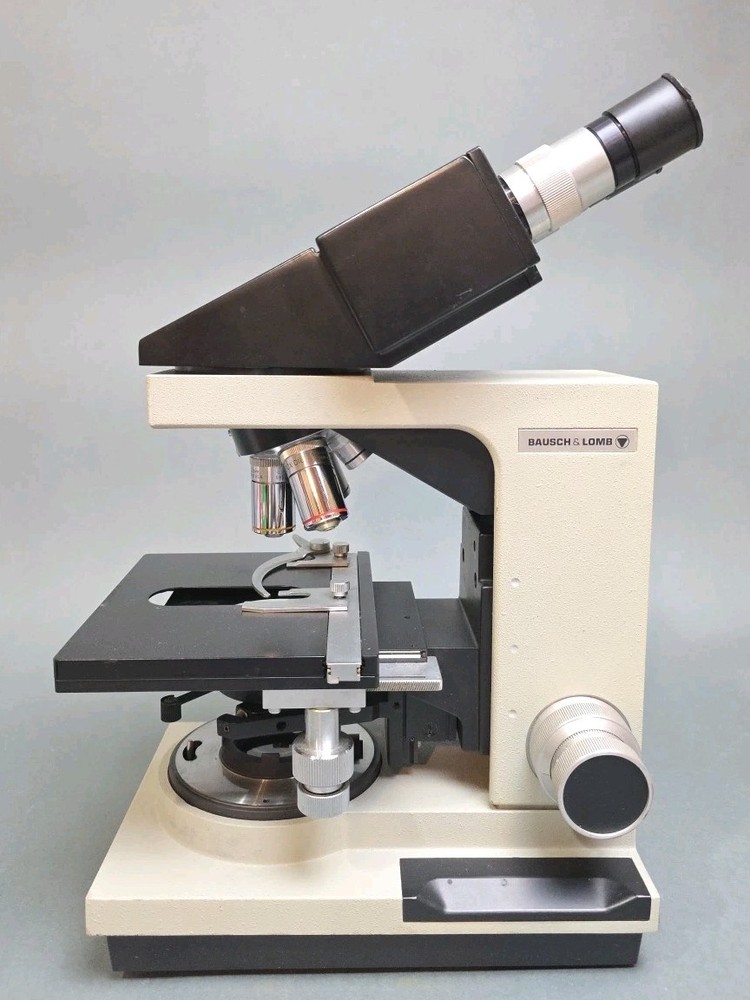 Bausch and Lomb Balplan Binocular Microscope – 5x 10x 40x 100x Objectives