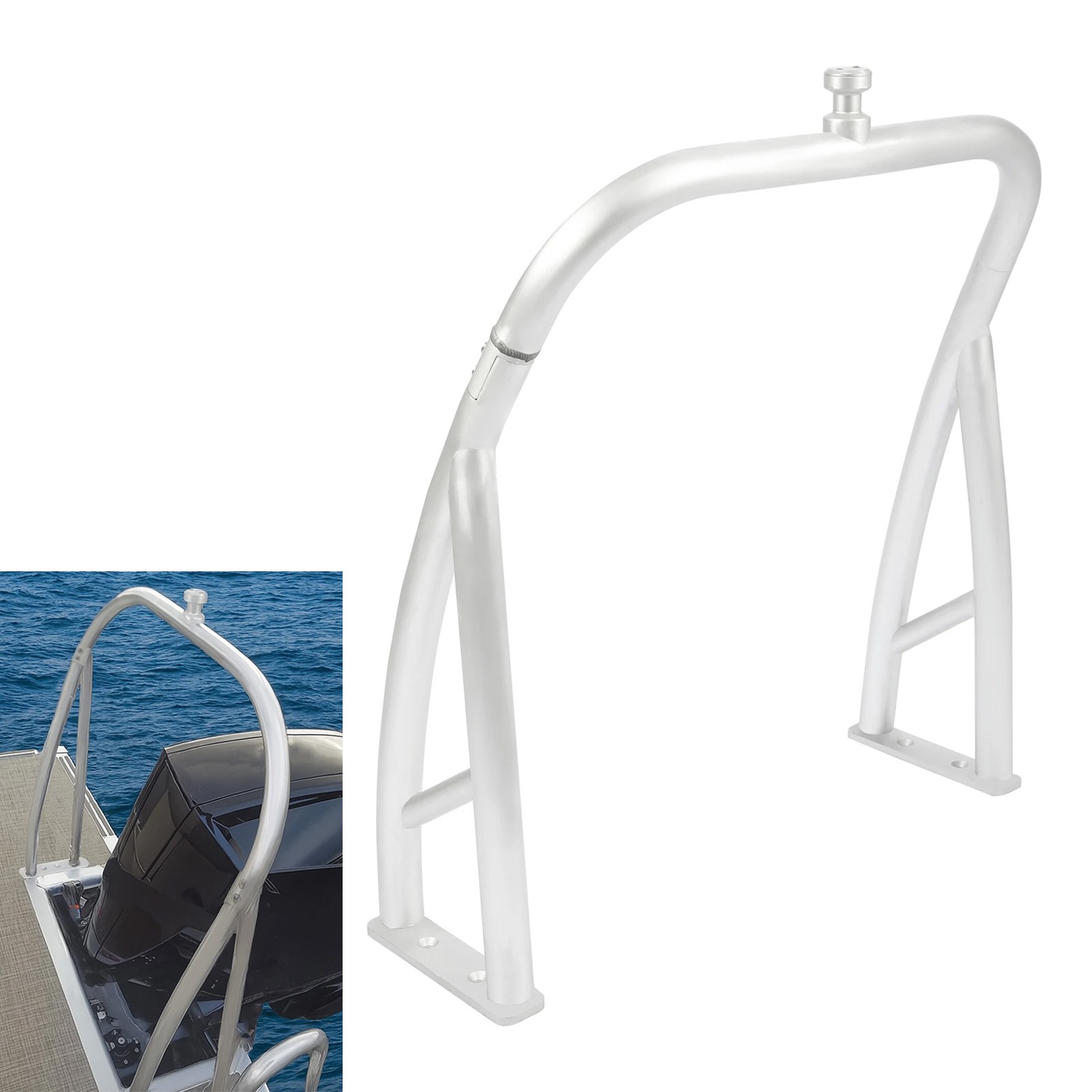 Aluminum Oxidation Ski Tow Bar For Pontoon Boats Universal Ski Tow Pylon