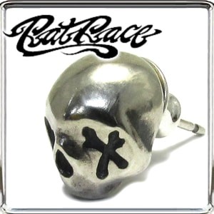 r.l.d L.K.C Skull Silver Earring (Single, 1pc)
