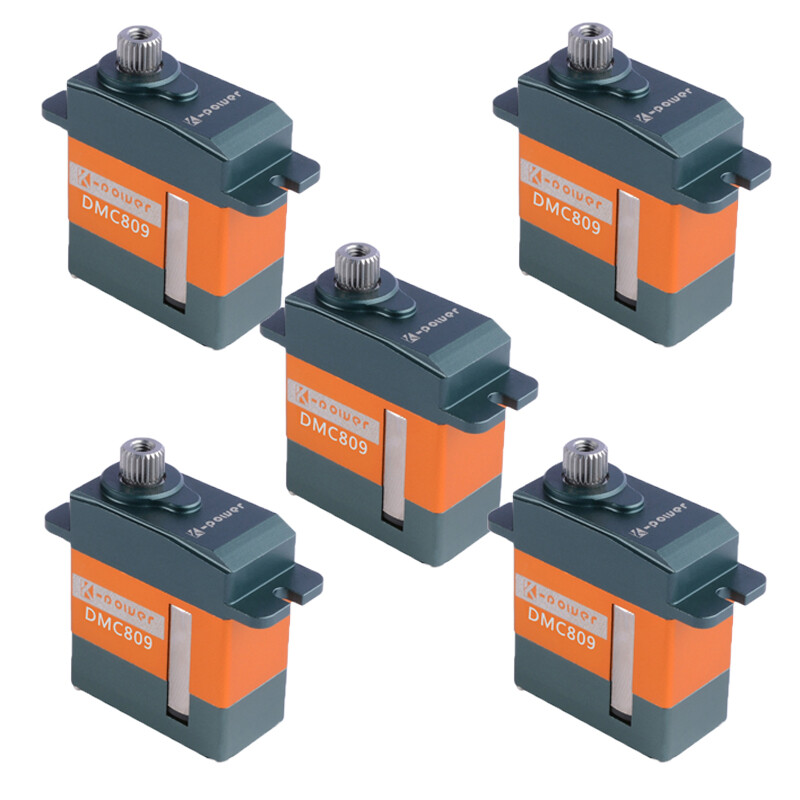 5PCS K-power DMC809 Metal Case Metal Gear Coreless Digital Servo for Trex 450 V3