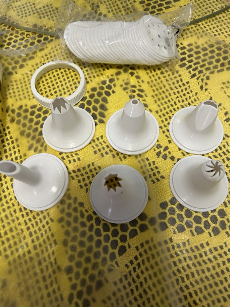 Hand Held Cookie Press Set with 24 Decorating Discs and 6 Tips
