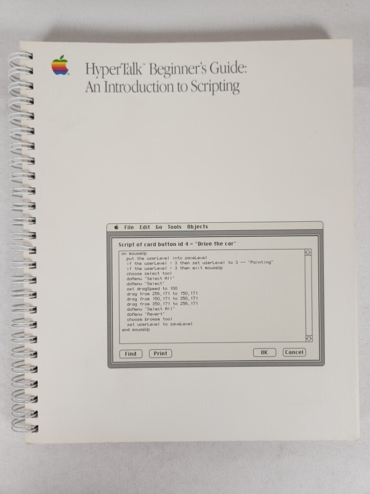 Apple Computer HyperTalk Beginner's Guide: An Introduction to Scripting Manual