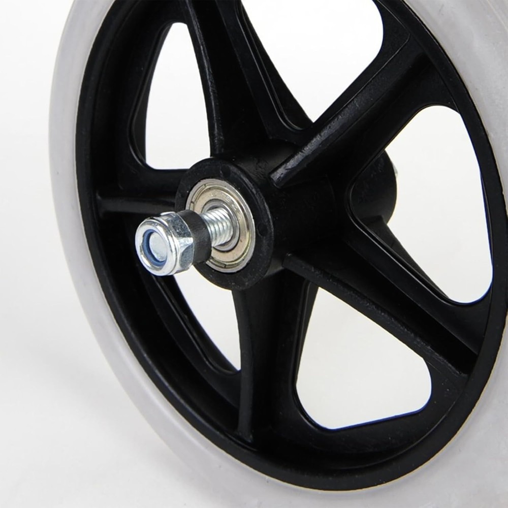 4 Pack Replacement Wheelchair Wheels, 6 Inch Solid Wheel Replacement for Whee...