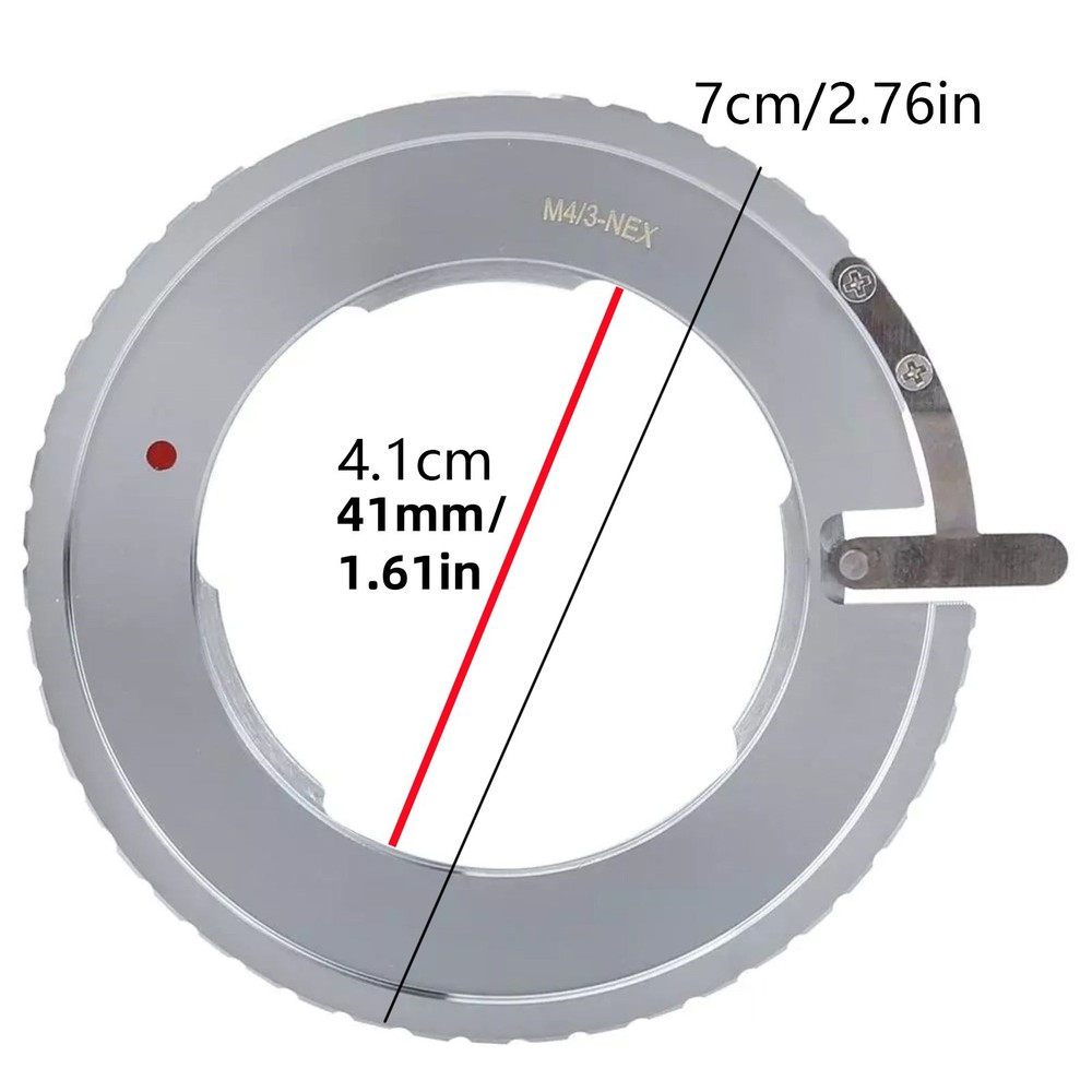 Silver M4/3-NEX Adapter Ring Converter Accessories For Sony E Mount Camera