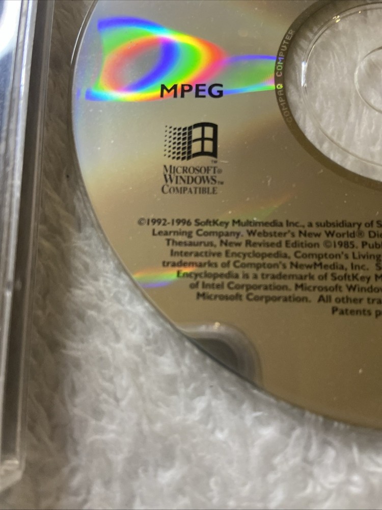 Compton's Interactive Encyclopedia PC CD ROM SoftKey Multimedia WIN VTG 1992