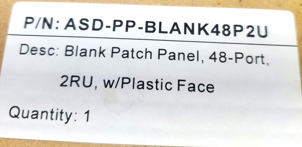 iCAT -ITS 24 Port Patch Panel ASD-PP- Blank48P2U 2RU S3