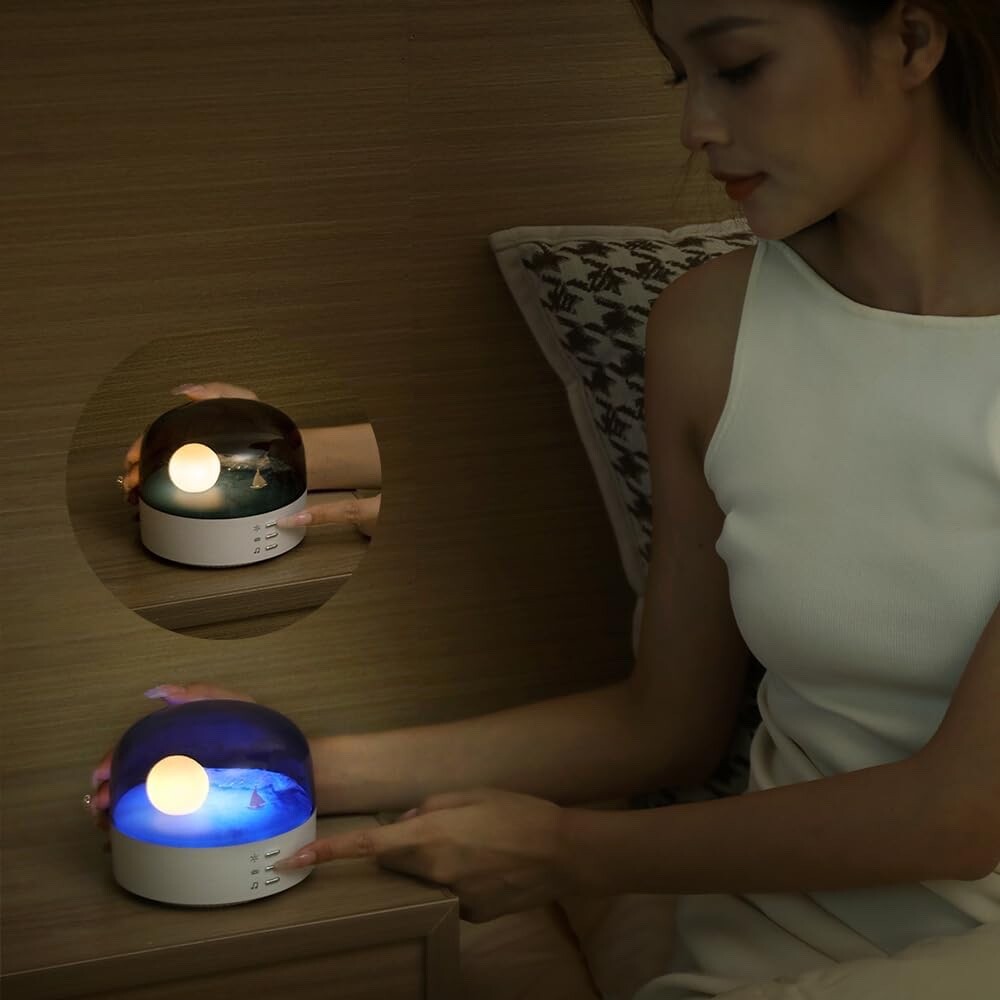 Bluetooth Wireless Portable Speaker + Moon Landscape bedside Lamp Rechargeable