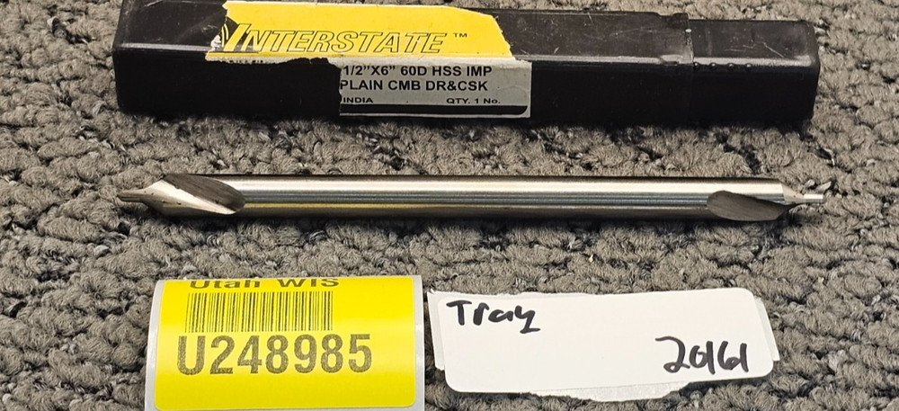 INTERSTATE 4-1/2" X 6" 60D HSS Plain Combo Drill & Countersink