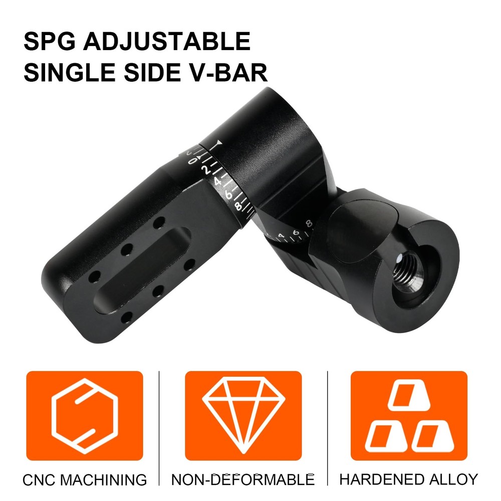 Archery Single Side V-Bar Mount - Adjustable Bow Stabilizer Quick Disconnect ...