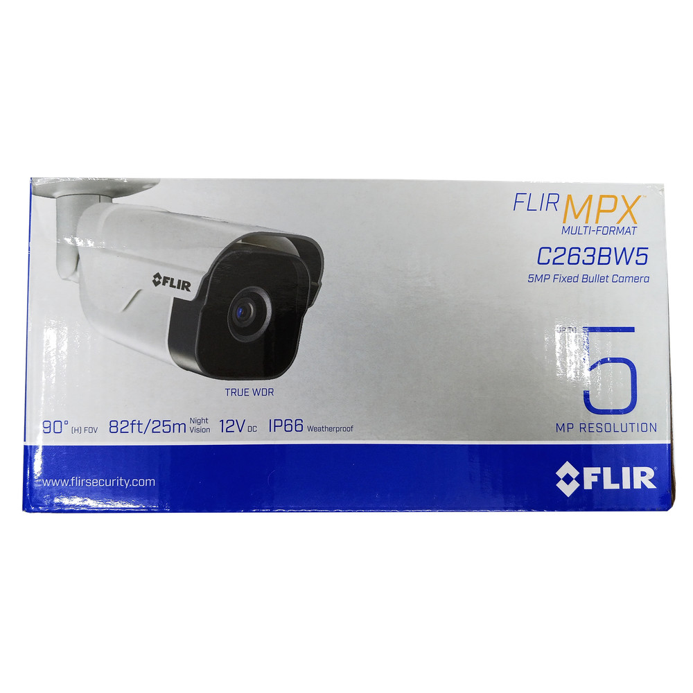 FLIR Digimerge C263BW5 5MP Fixed Bullet Camera, Multi-Format MPX True WDR Bullet