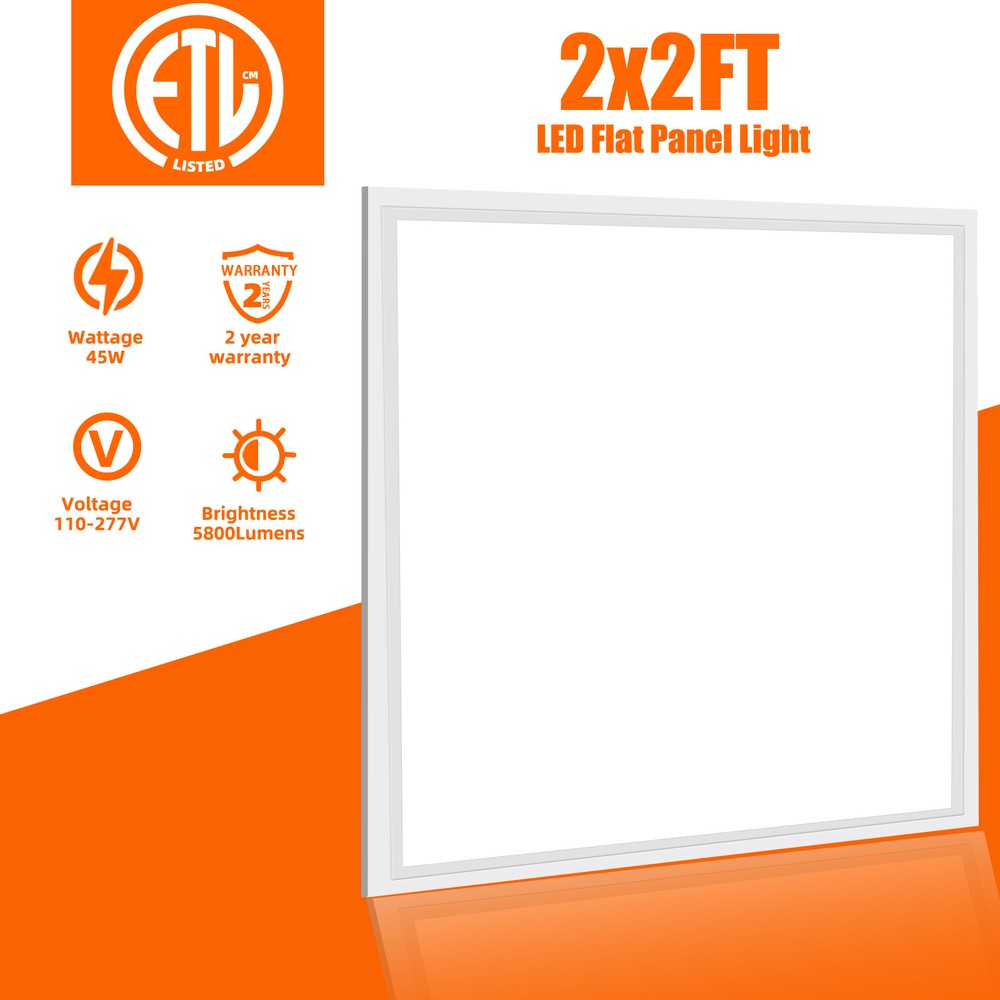 18Pack 2x2 LED Panel Troffer Lights 5000K White Dimmable Drop Ceiling Light