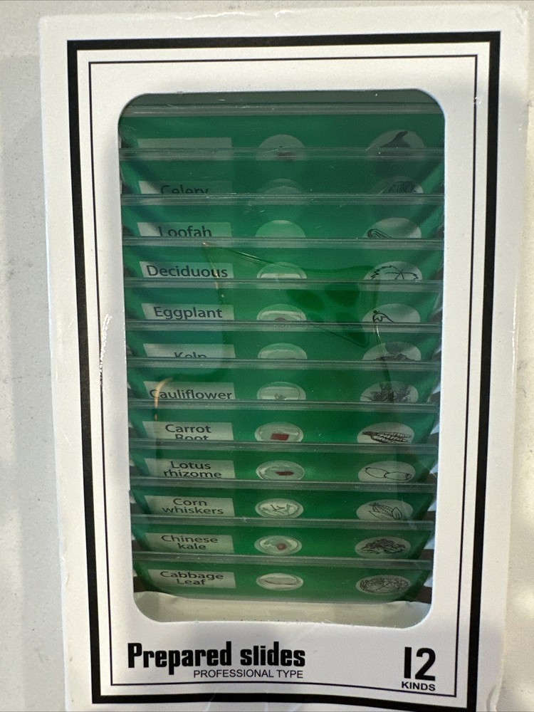 Plant Prepared Microscope Slides (12 Kinds) Professional Type