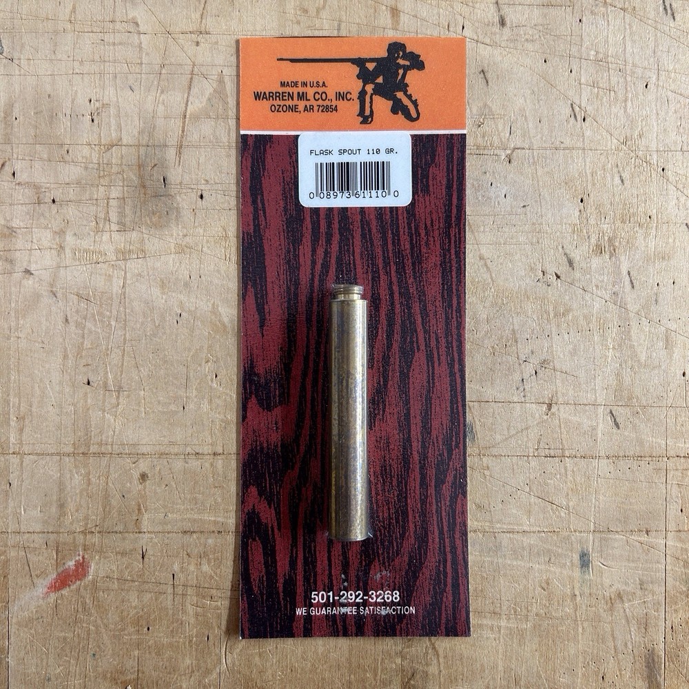 New 110 Grain Brass Black Powder Flask Spout Warren Muzzleloading