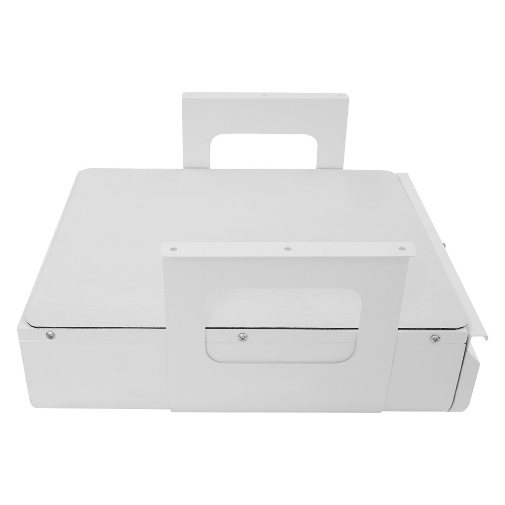 13” Under Desk Pull-Out Drawer Lockable Sliding Storage Drawer White With Lock