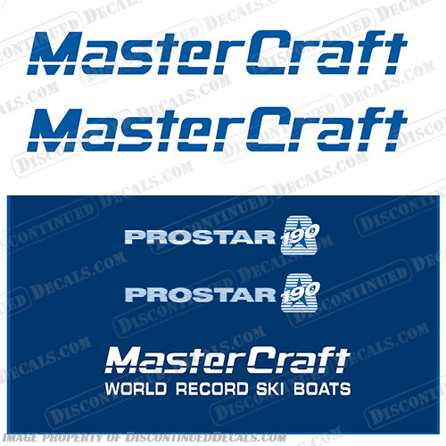 Fits MasterCraft ProStar 190 Boat Decals - Blue