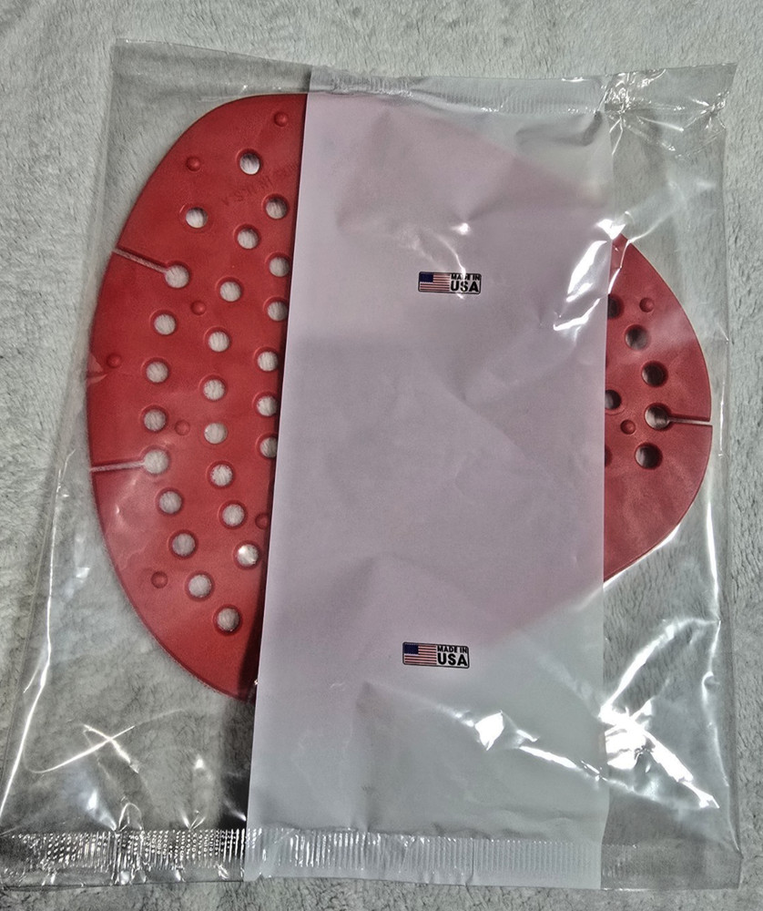 Uline S-8128 Urinal Flat Screen RED 12 Count Box Prevent Clogs Deodorizes Cherry