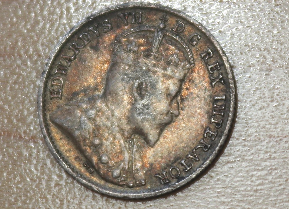 1907 Canada 5 Cents Silver