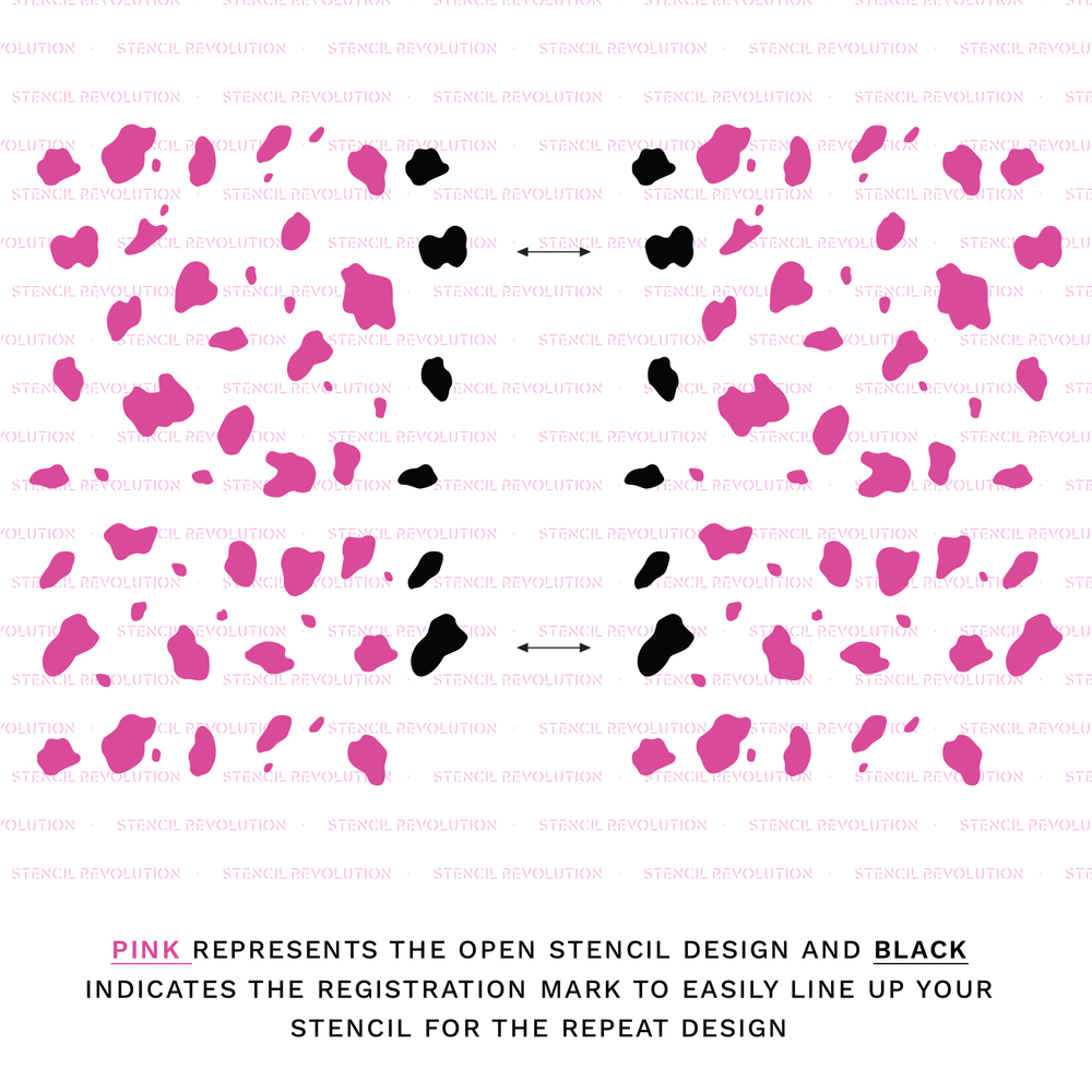 Dalmatian Spots Stencil - Durable & Reusable Mylar Stencils