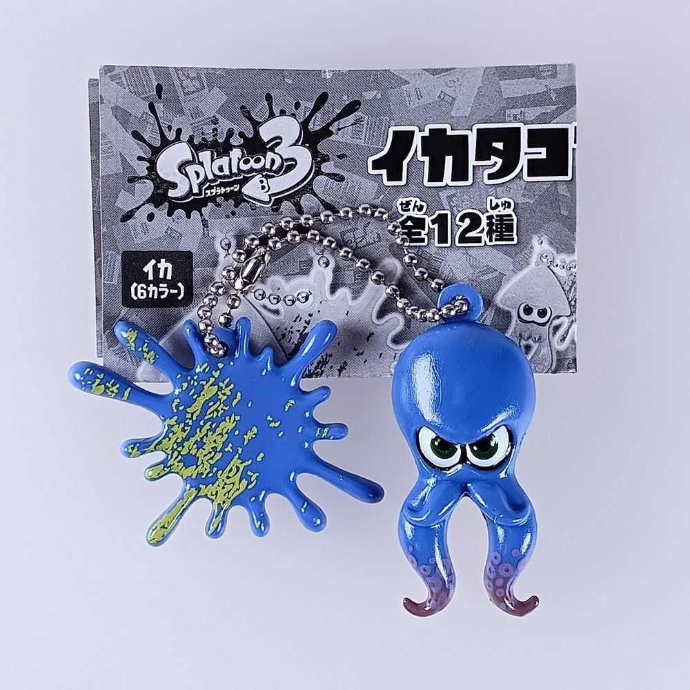 Blue Octopus, Splatoon 3 Squid Octopus Mascot Keychain, From Japan