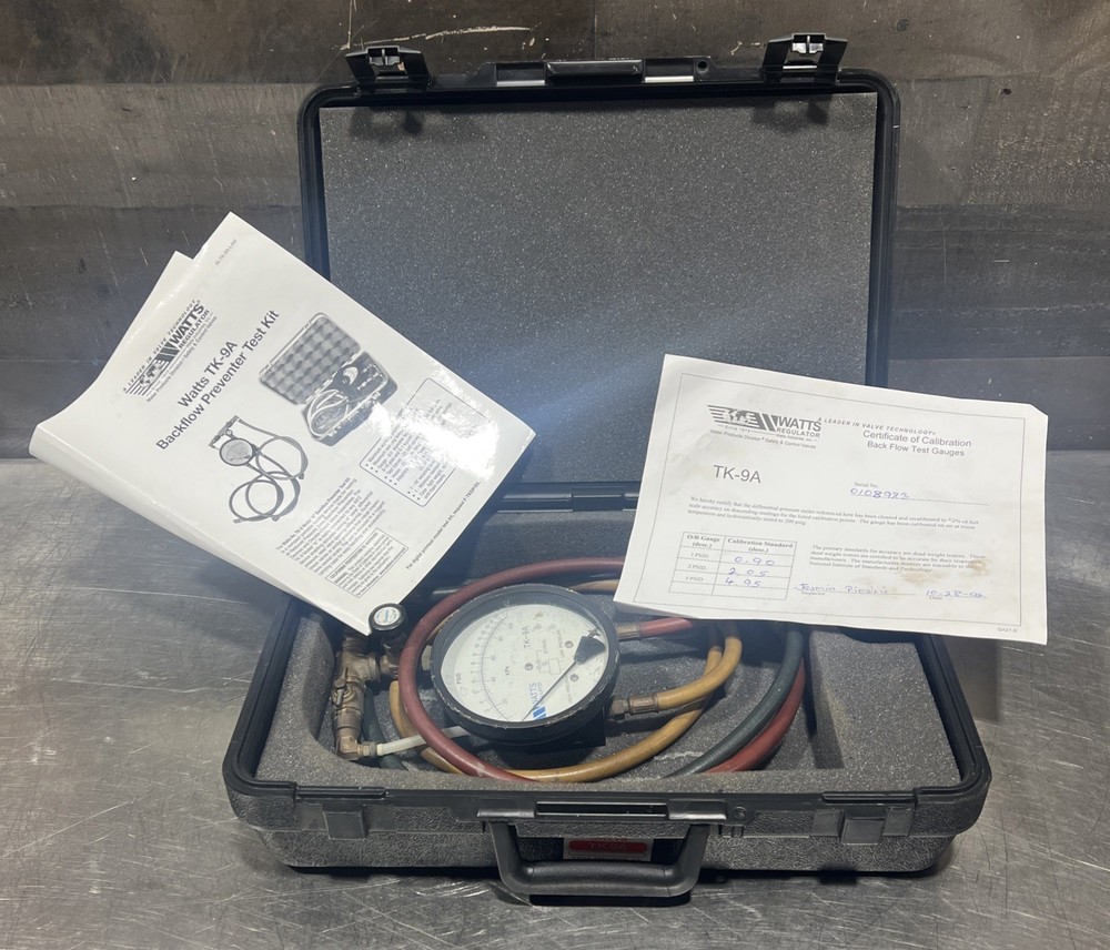 Watts TK-9A Backflow Preventer Test Kit Used Surplus
