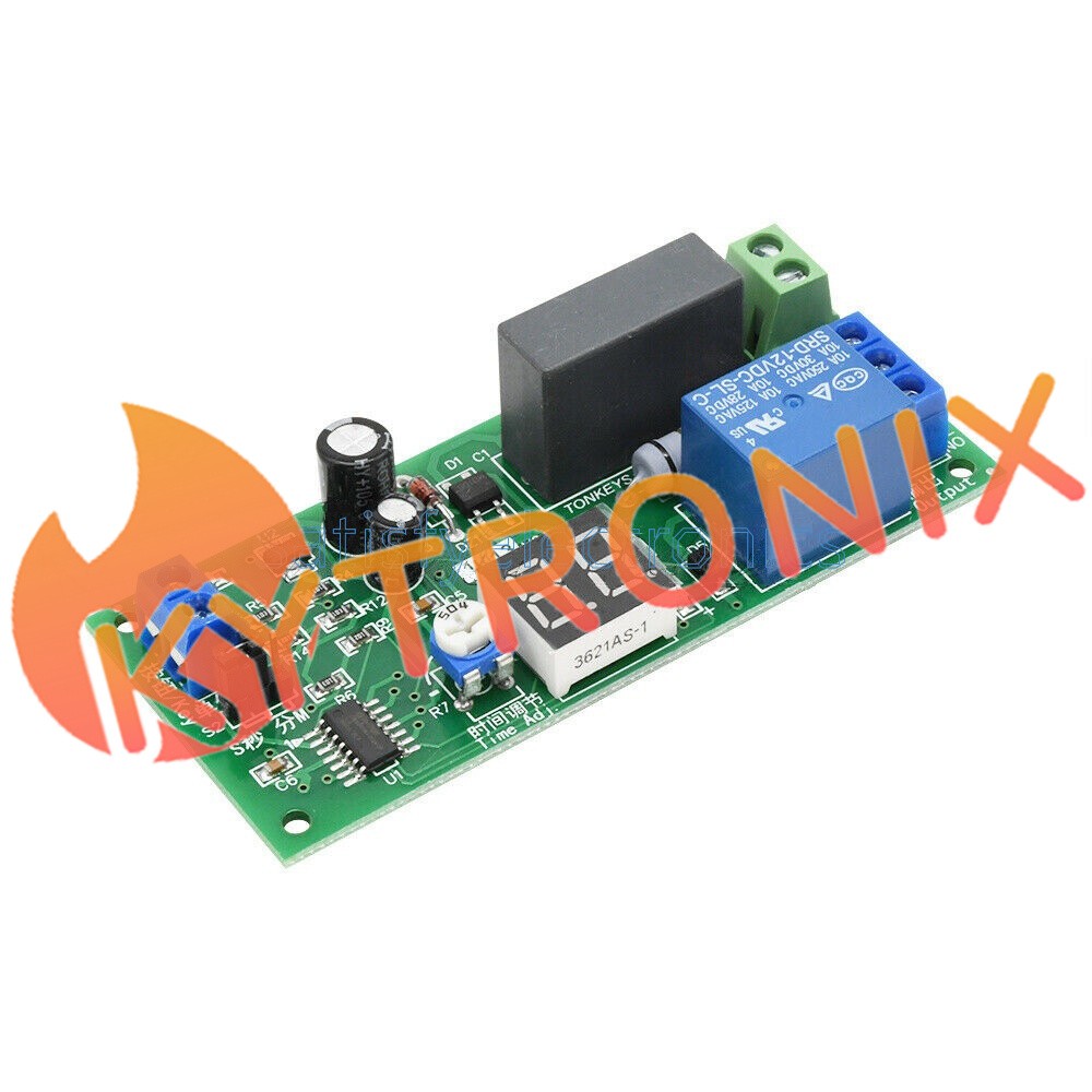 NEW AC 220V Digital Display Delay Relay Module Delay Timer Switch 0-99 S/Min