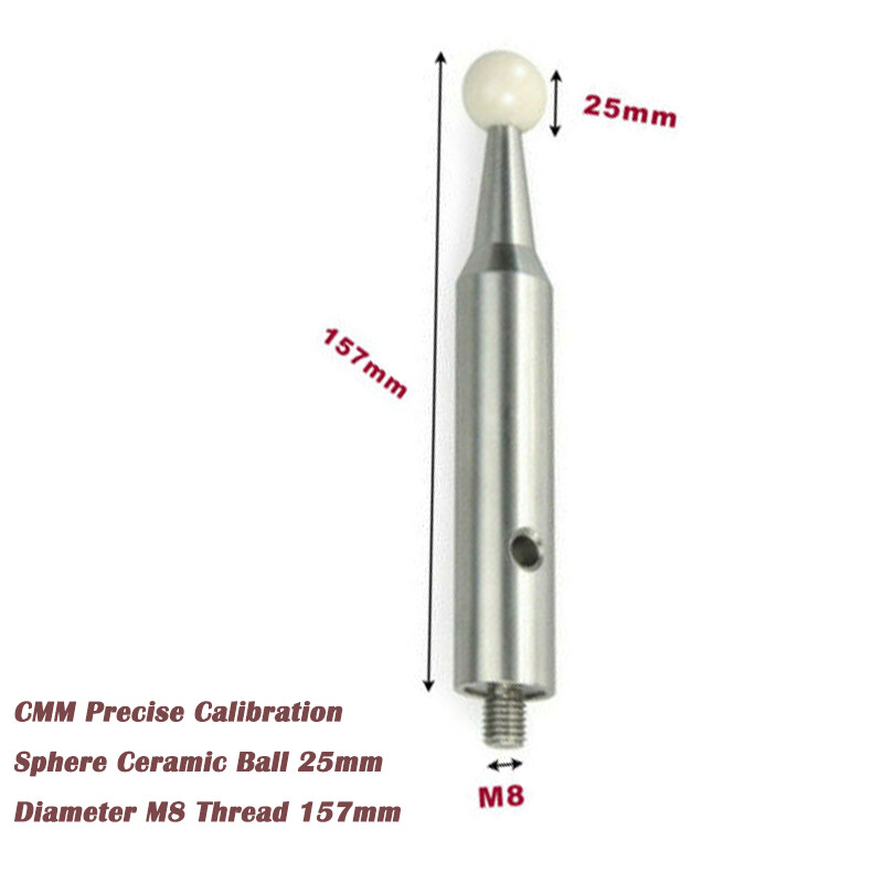 Sell M8 Thread CMM Precise Calibration Sphere Ceramic Ball 25mm Diameter 157mm