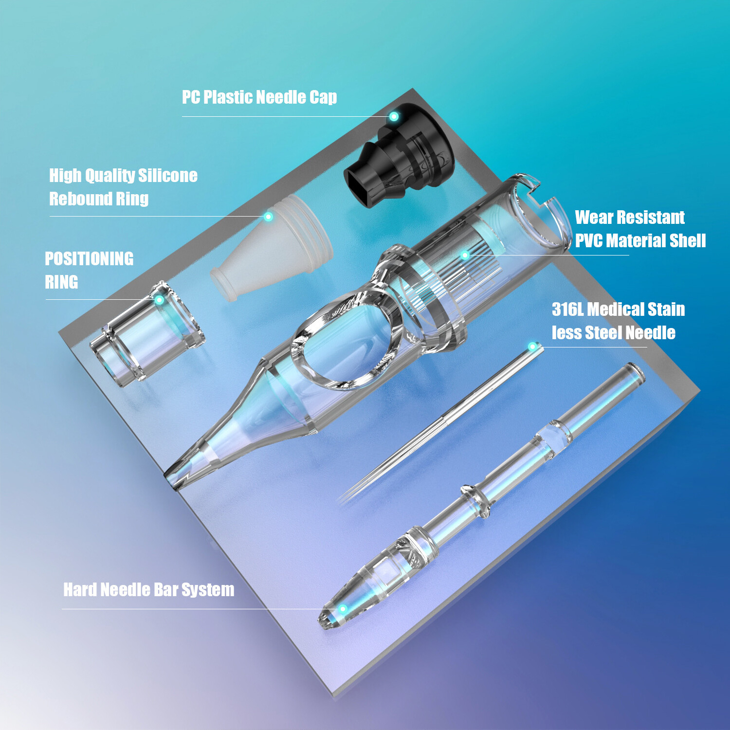 20-50Pcs Mixed Disposable Tattoo Cartridge Needles for Liner Shader RL RS RM M1