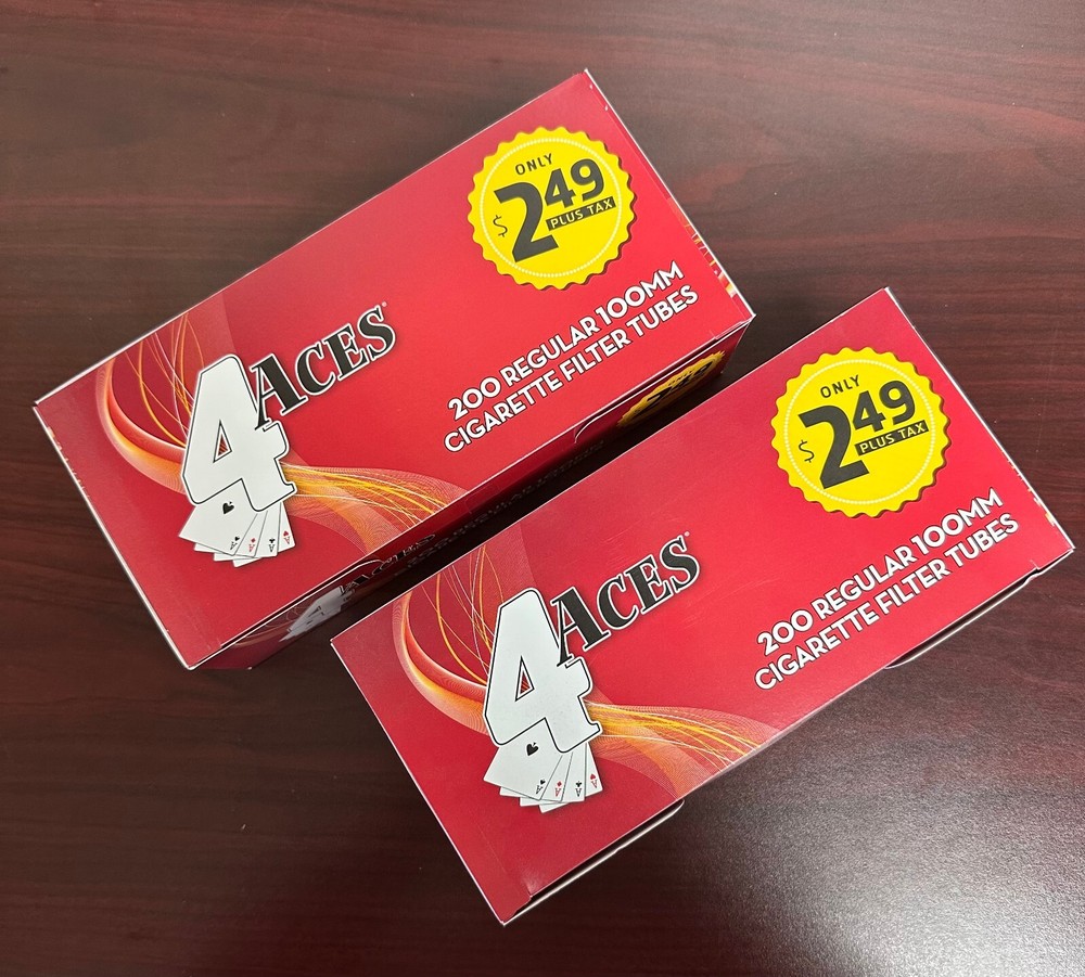 4 ACES Regular 100mm Cigarette Tubes ~2 Packs