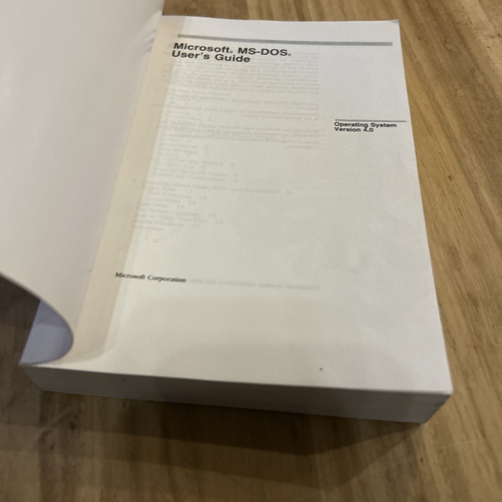 VINTAGE 1988 MICROSOFT MS-DOS USER'S GUIDE AND USER'S REFERENCE MANUAL NICE!