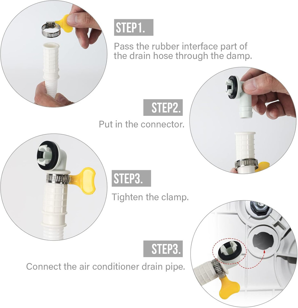 Air Conditioner Drain Hose Kit, Universal Durable Drain Pipe for Mini Split AC D