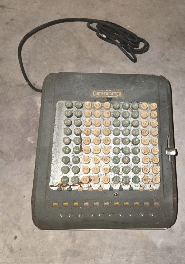 Comptometer Antique Adding Calculator Machine Felt Tarrant MFG, Chicago