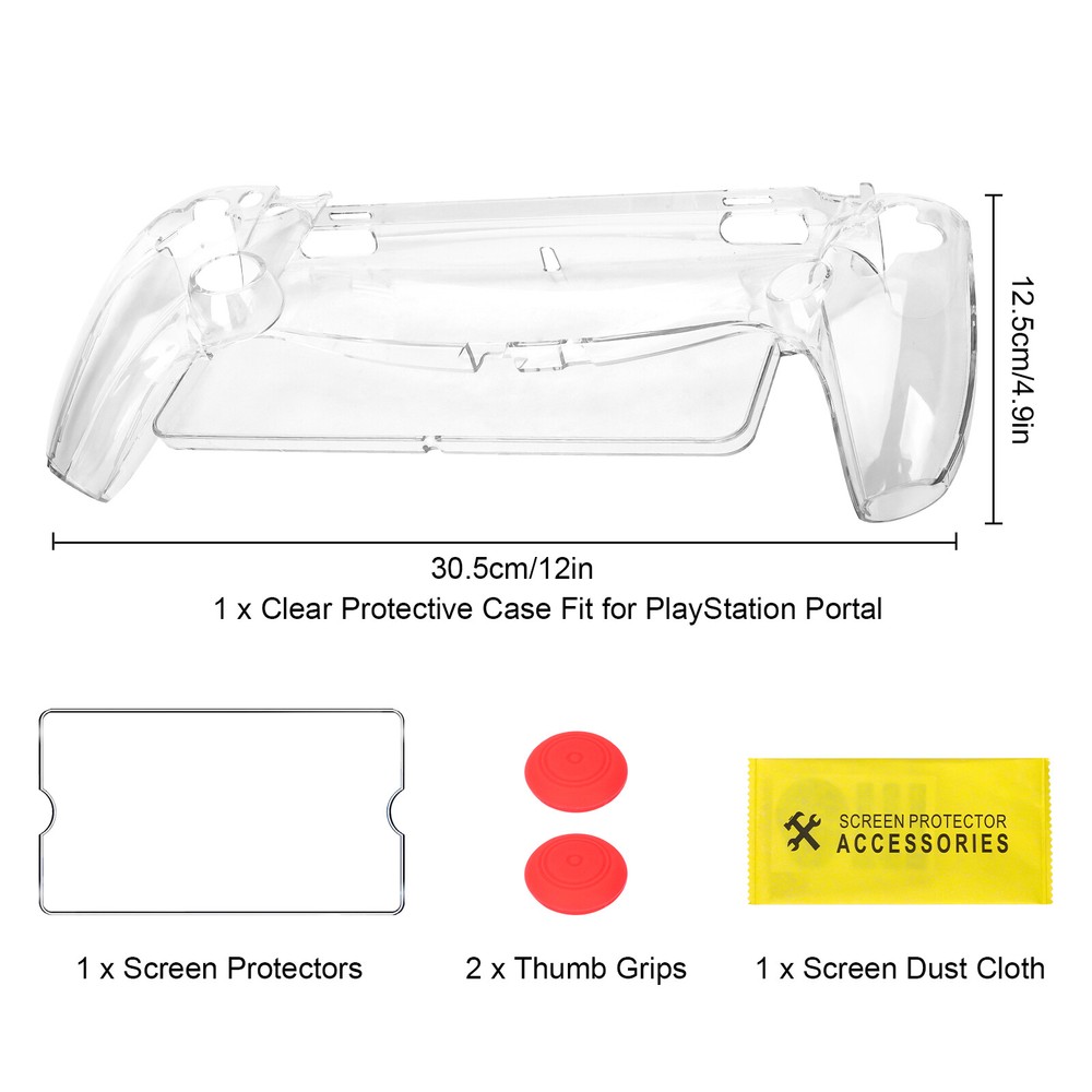 Clear Case & Screen Protector for PS5 Playstation Portal Handheld Remote Player