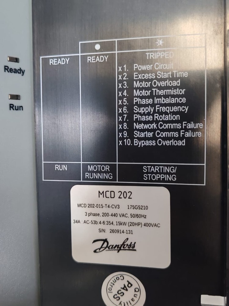 DANFOSS MCD 202-015-T4-CV3 COMPACT SOFT STARTER 175G5210