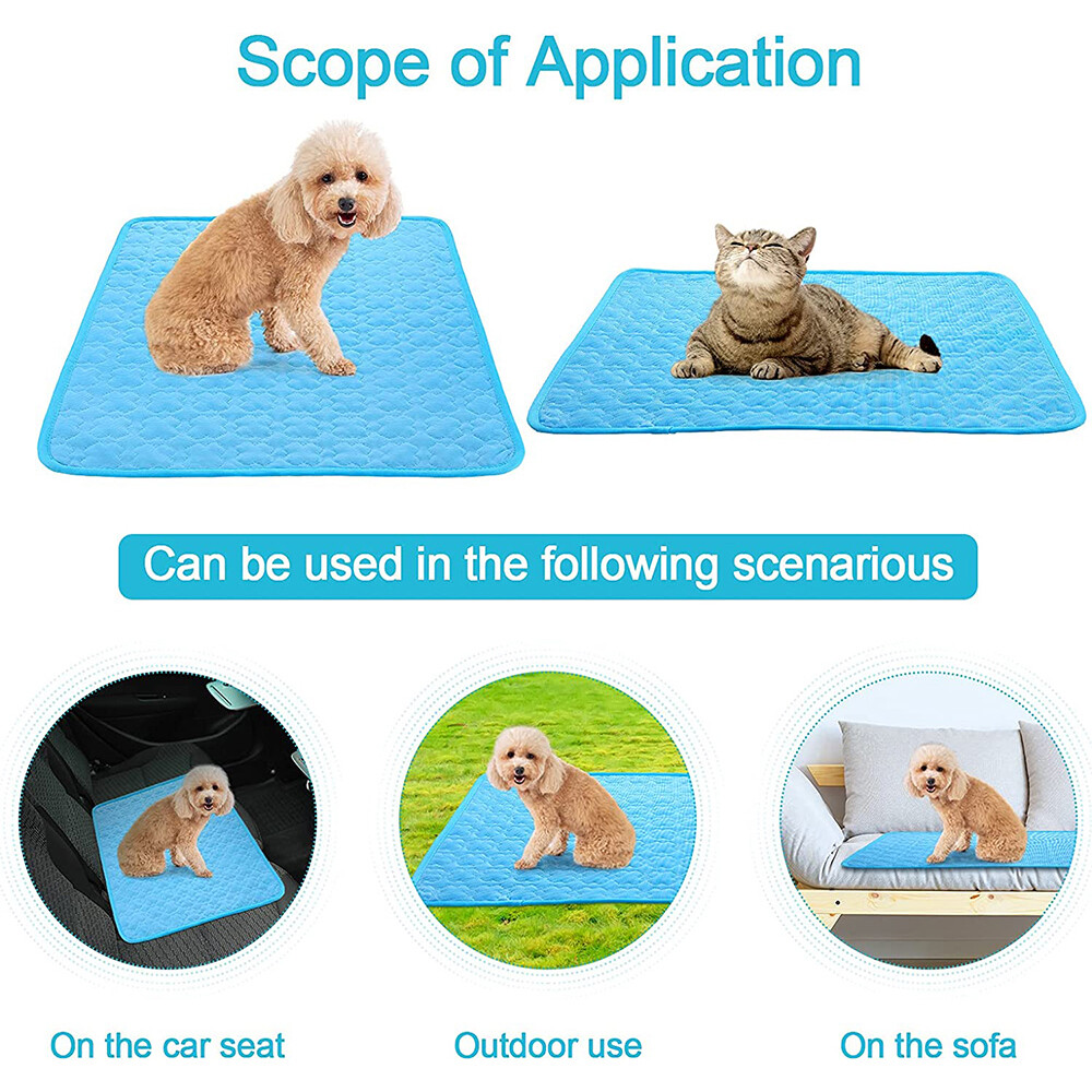 59"x39.3" Large Pet Cooling Mat Cool Summer Pad Cushion Dog Cat Puppy Blanket
