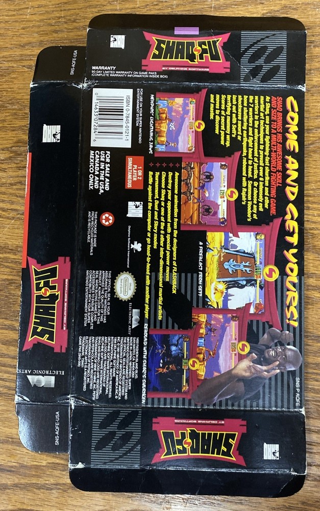 Shaq-Fu Super Nintendo SNES - BOX ONLY