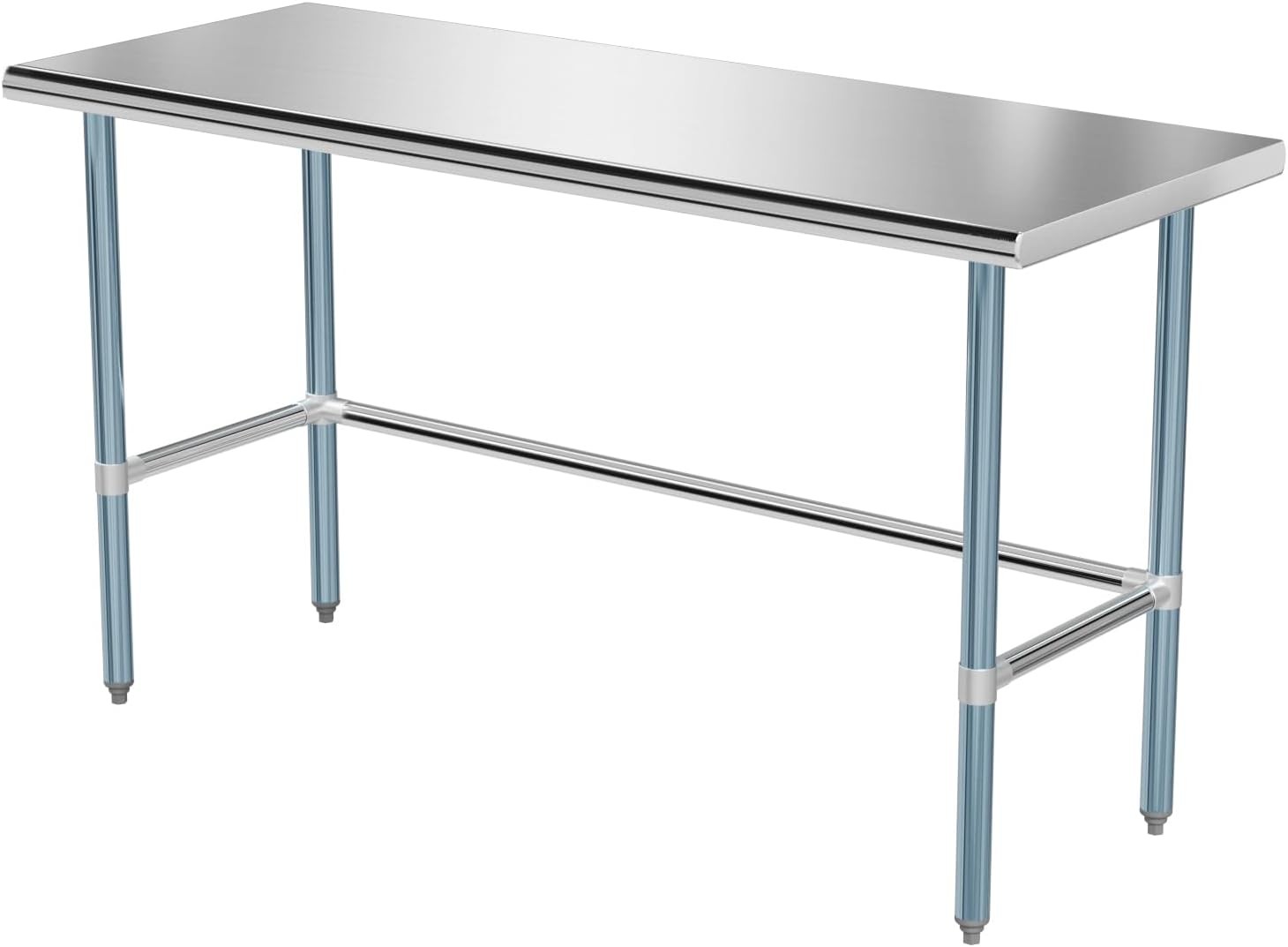 Heavy Duty 60" x 24" Open Base Stainless Steel Table NSF Commercial Work Table