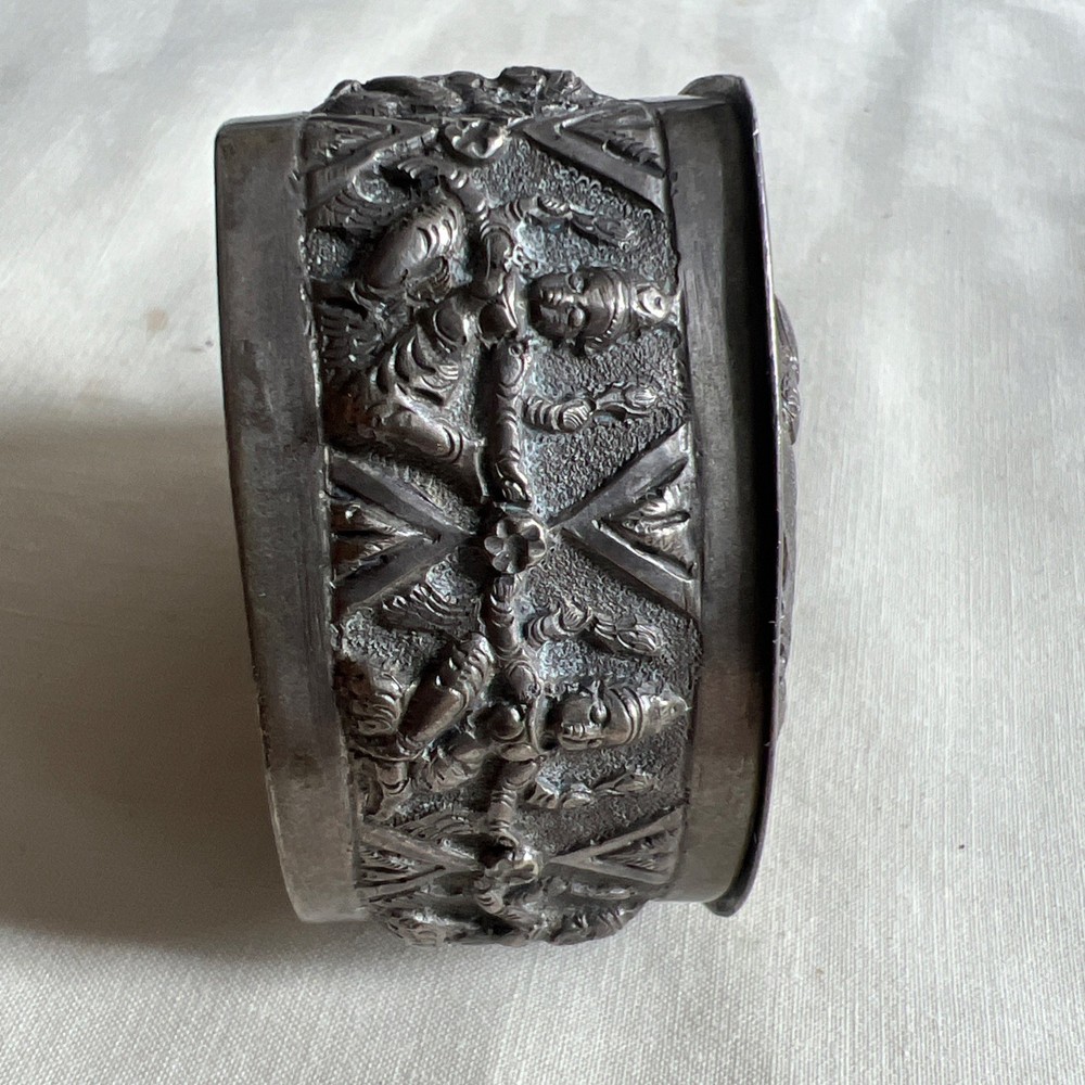 Antique Sterling Silver Heart Box