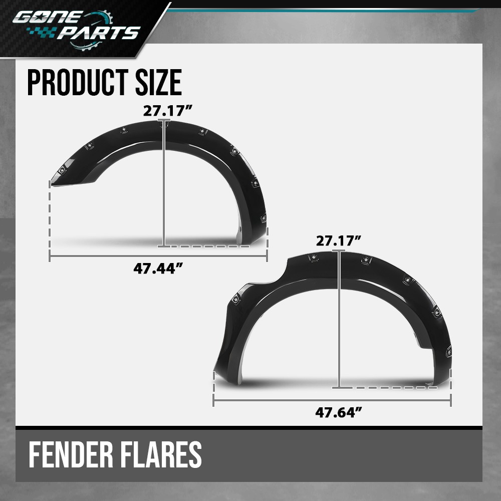 Paintable Pop-Out Bolt Fender Flares Fit For 2006-20 Nissan Frontier 5´ Bed Only