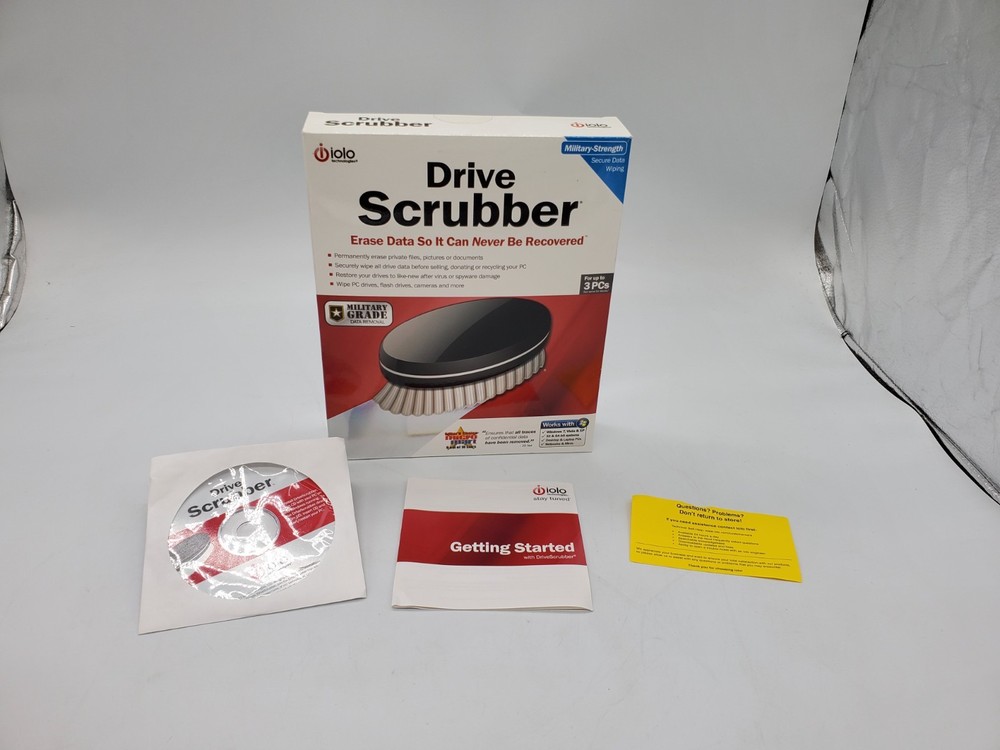 Drive Scrubber PC Program By  Iolo New - Open box never used!