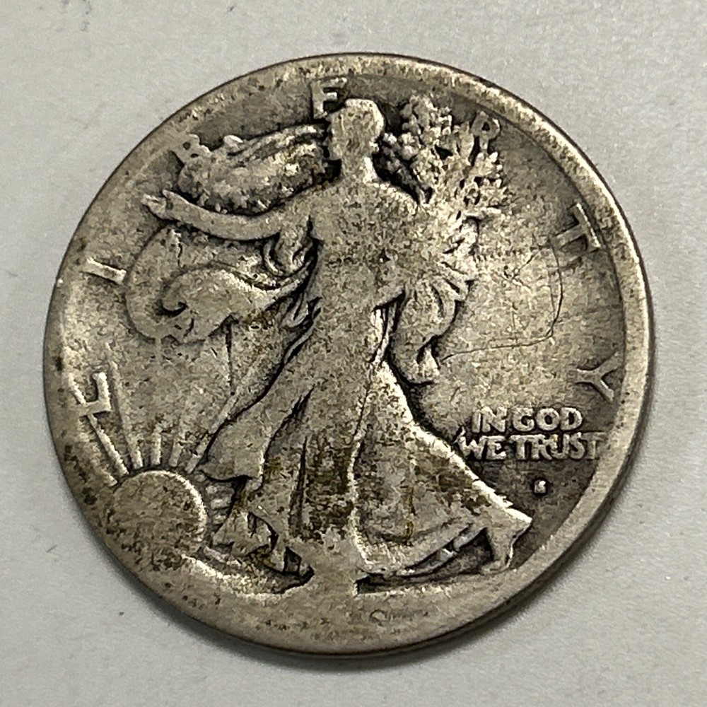 1916-S Walking Liberty Half Dollar.