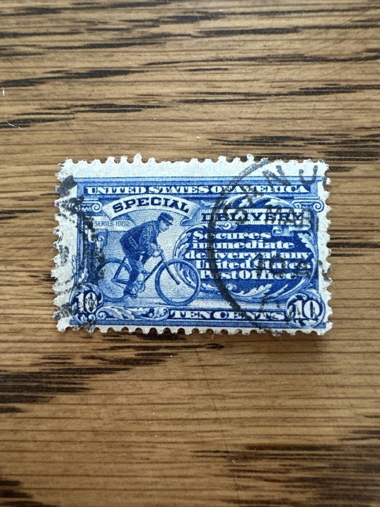 US Stamps Scott #E6 Messenger on Bicycle 1902 - Used