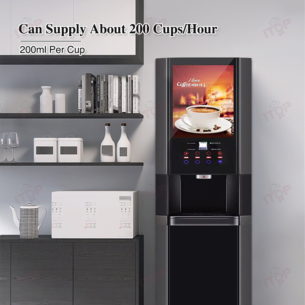 110V/220V Commercial Coffee Machine Multi-Function Hot Cold Instant Coffee Maker