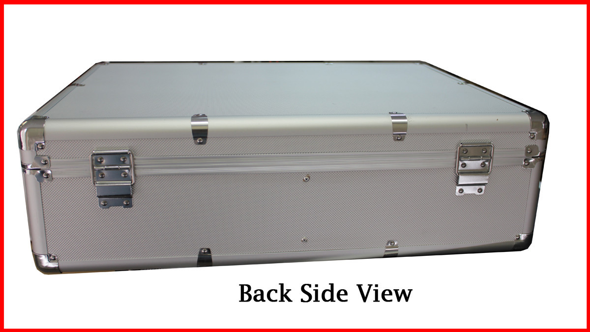 1000 CD DVD Silver Aluminum Media Storage Case Mess-Free Holder Box with Sleeves