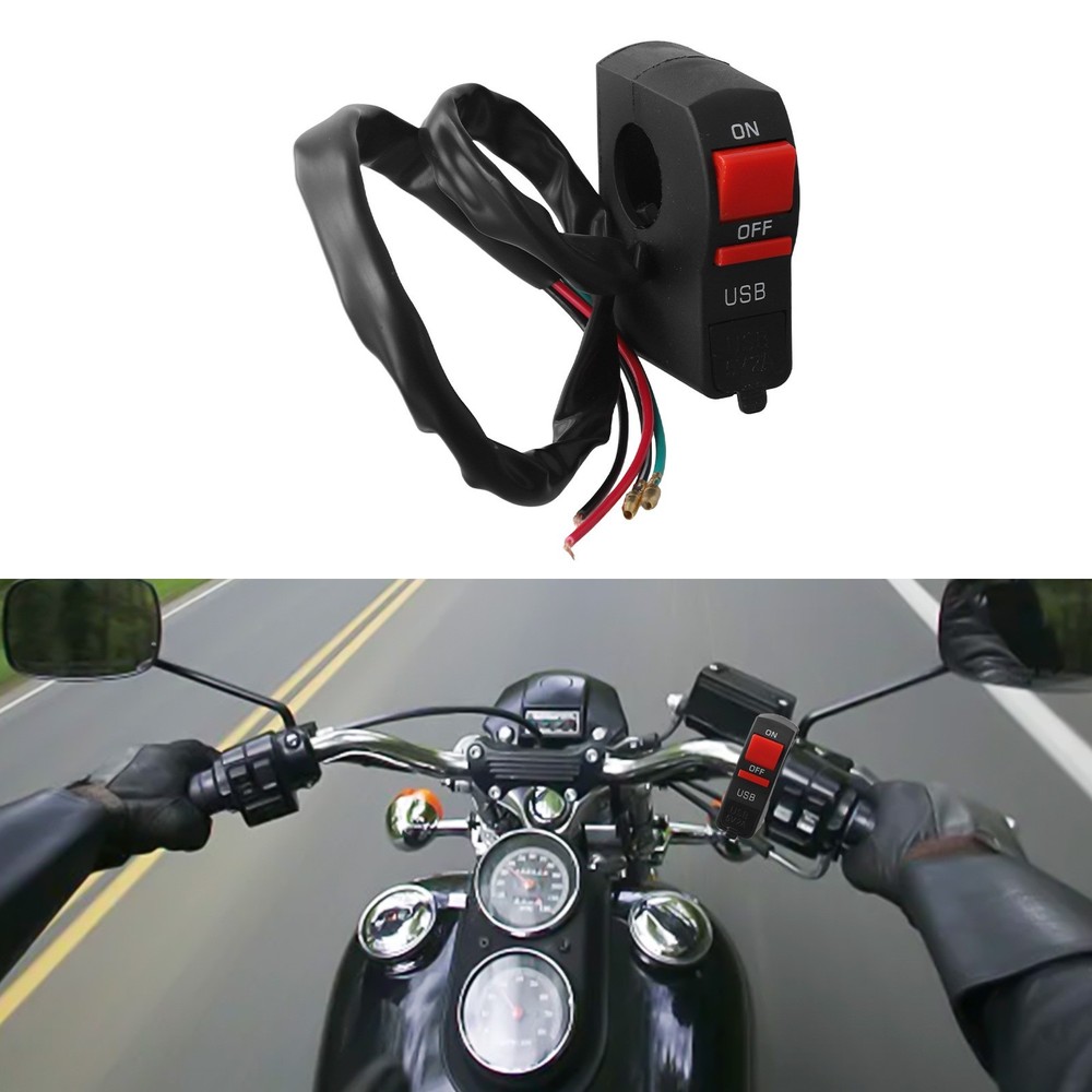 Convenient Motorcycle USB Charger with Built In Headlight Functionality