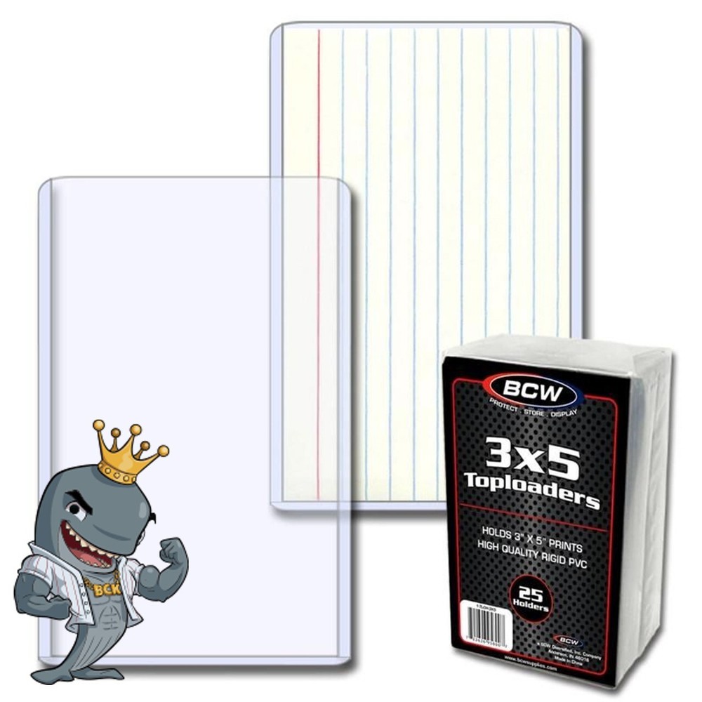 BCW 3x5 (Interior) Topload Holder 25ct Pack FREE SHIP