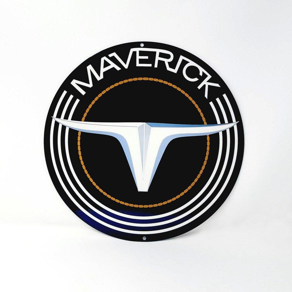 Maverick Vintage logo round - Ford Licensed (Small)