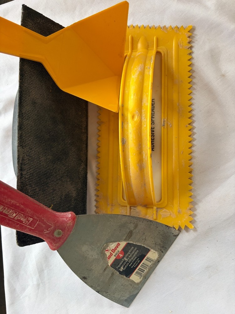 Drywall Flooring Float, Putty , Painter Scraper Taping Knives Lot